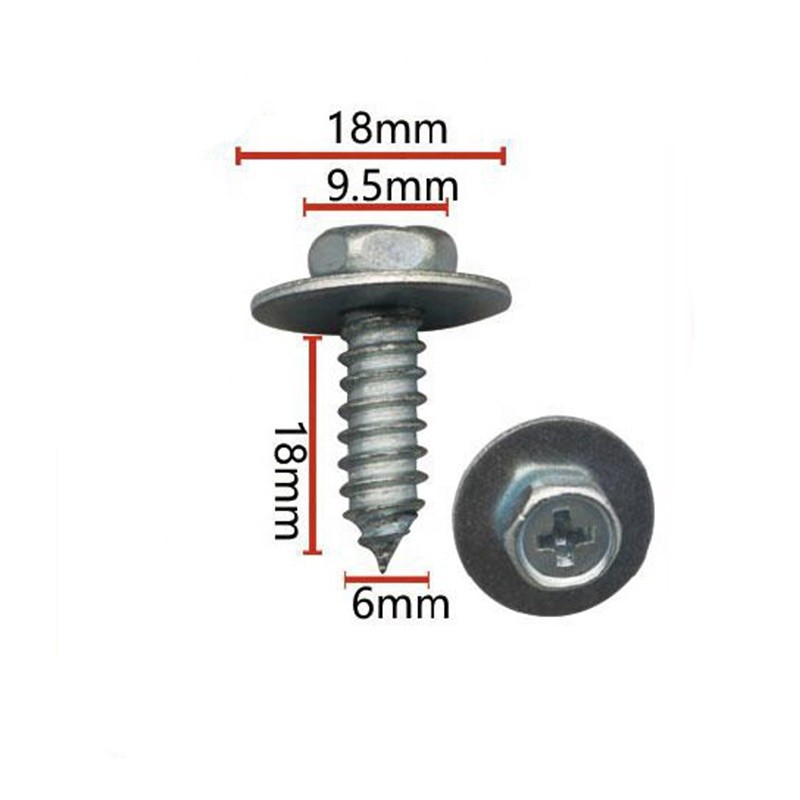 Galvanised External Hexagon Flange Self Drilling Metal Screw With EPDM Washers