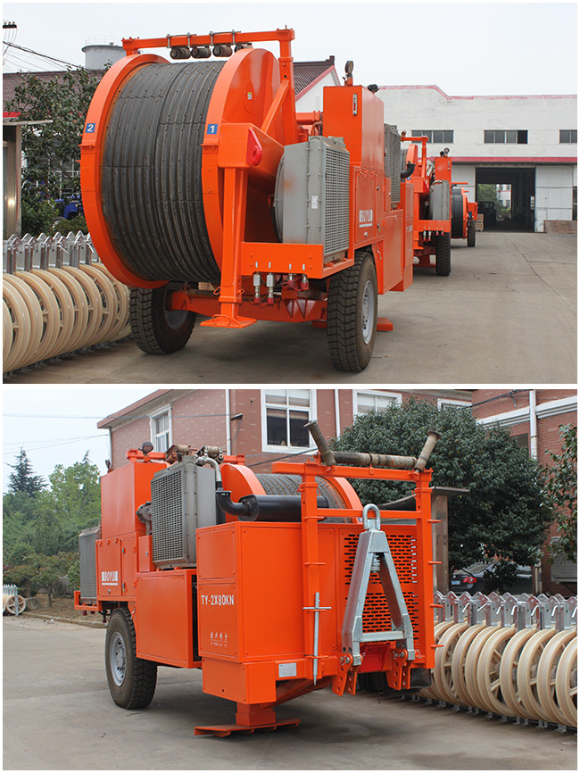 Stringing Equipment Hydraulic Cable Tensioner 2x80kN / 1x160kN Diesel 97kw