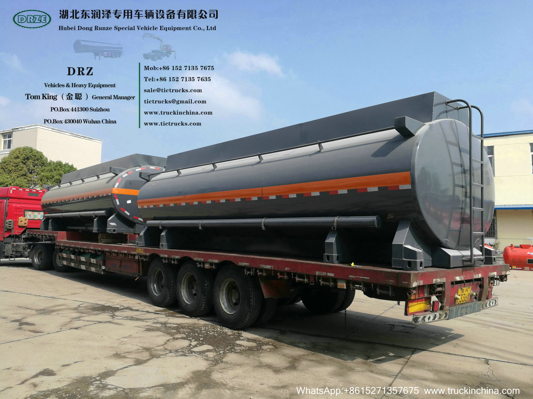 Chemical Acid Tank Body Chemical Liquid Tanker Body with Container Locks Trailer Road Transport WhsApp:+8615271357675