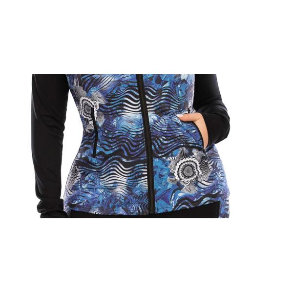 Stand Collar Plus Size 3 Piece Yoga Sets Side Pocket Squat Proof Womens Gym Set