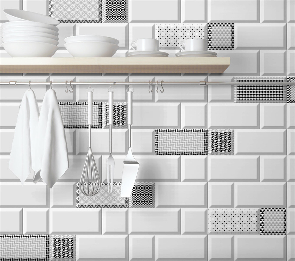 Enticing, Glossy Mixed Paking Indoor Decor Wall Tiles 10x30cm For Bathroom And Kitchen, ISO9001 Certified