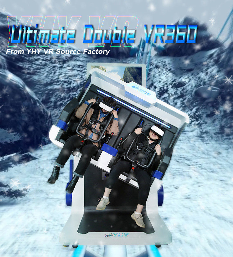 Theme Park 9D VR Simulator Double Seats 360 Degree Virtual Reality Equipment