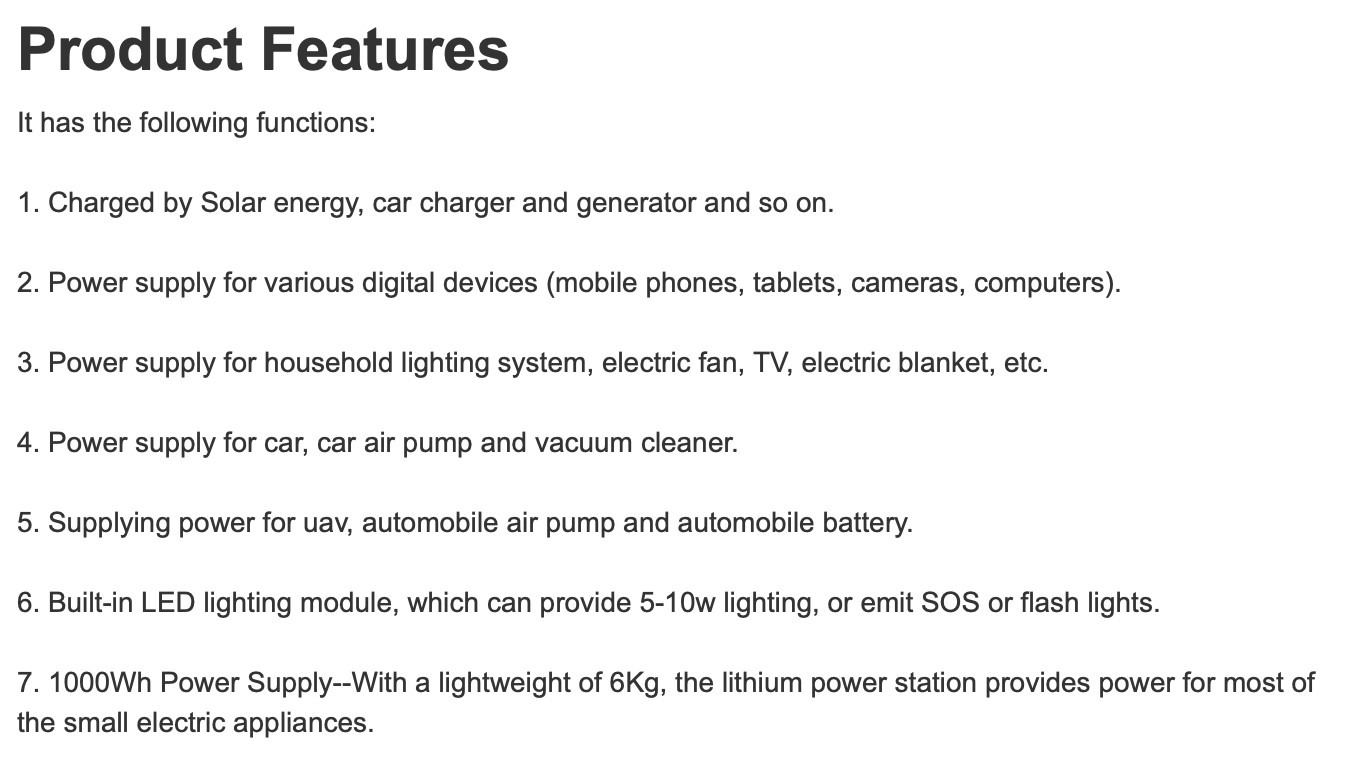OEM ODM lifepo4 lithium battery 1000W Power Supply Solar Generator lithium battery packs For Outdoor RV EV Camping