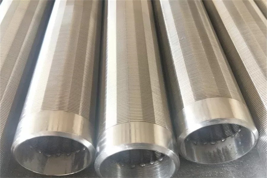 Threaded Wire Wrapped Screens Rust Resistant Electropolished Stainless Steel Pipe