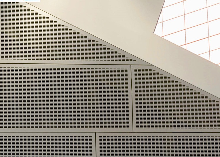 50mm Hole 0.5mm Width Perforated Wire Mesh Metal Screens Customized For Building Facade