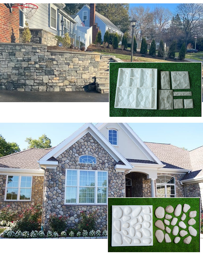 Natural Rubber Silicone Concrete Decoration Artificial Stone Mould