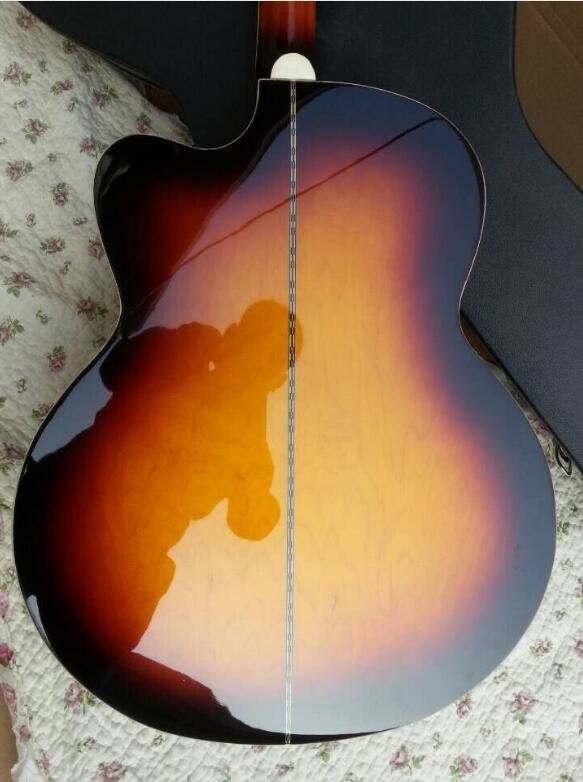 2018 New sunburst cutaway G200 acoustic guitar single cut GB200 VS electric acoustic guitar fishman presys blend mic