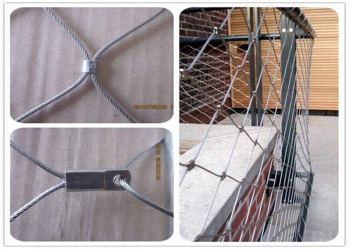 Ferrule Stainless Steel Wire Rope Mesh 304 304L 316 316L For Protecting