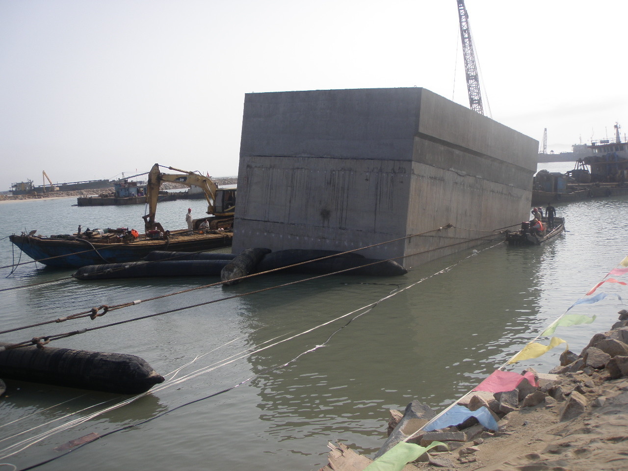 D1.5m * L18m Ship Launching Airbags With ISO9001 and ISO17357 Certificate