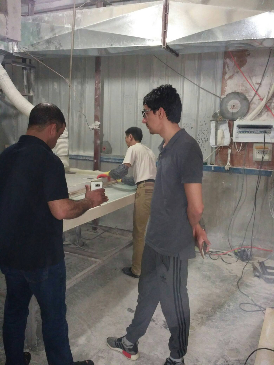 acrylic shower tray making skills training--customer from Yemen, Tunisia