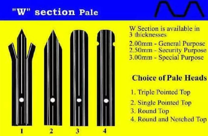 Pvc Coated Angle Bar Steel Palisade Fencing 1.8*2.4m D Pale For Residential