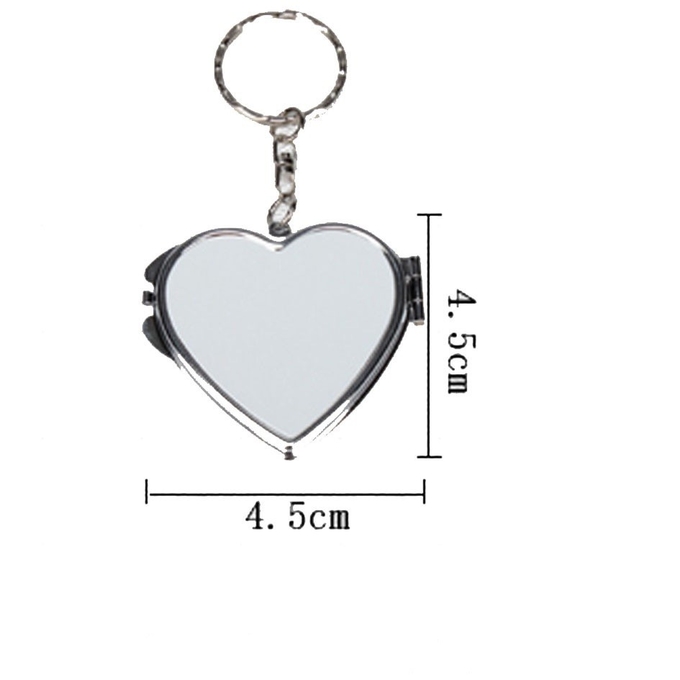 Blank Sublimation Keychain Mirror compact mirrors for sublimation printing
