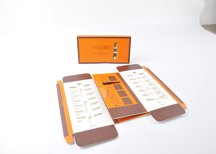 350g Coated Paper Foldable Cosmetic Packaging Boxes Packing Oil Bottle With Paper Insert