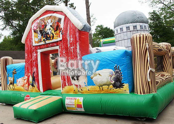 Outdoor Playground Toddler Jump House Giant Farmyard Inflatable Toddler Playground With Beautiful Logo Printing