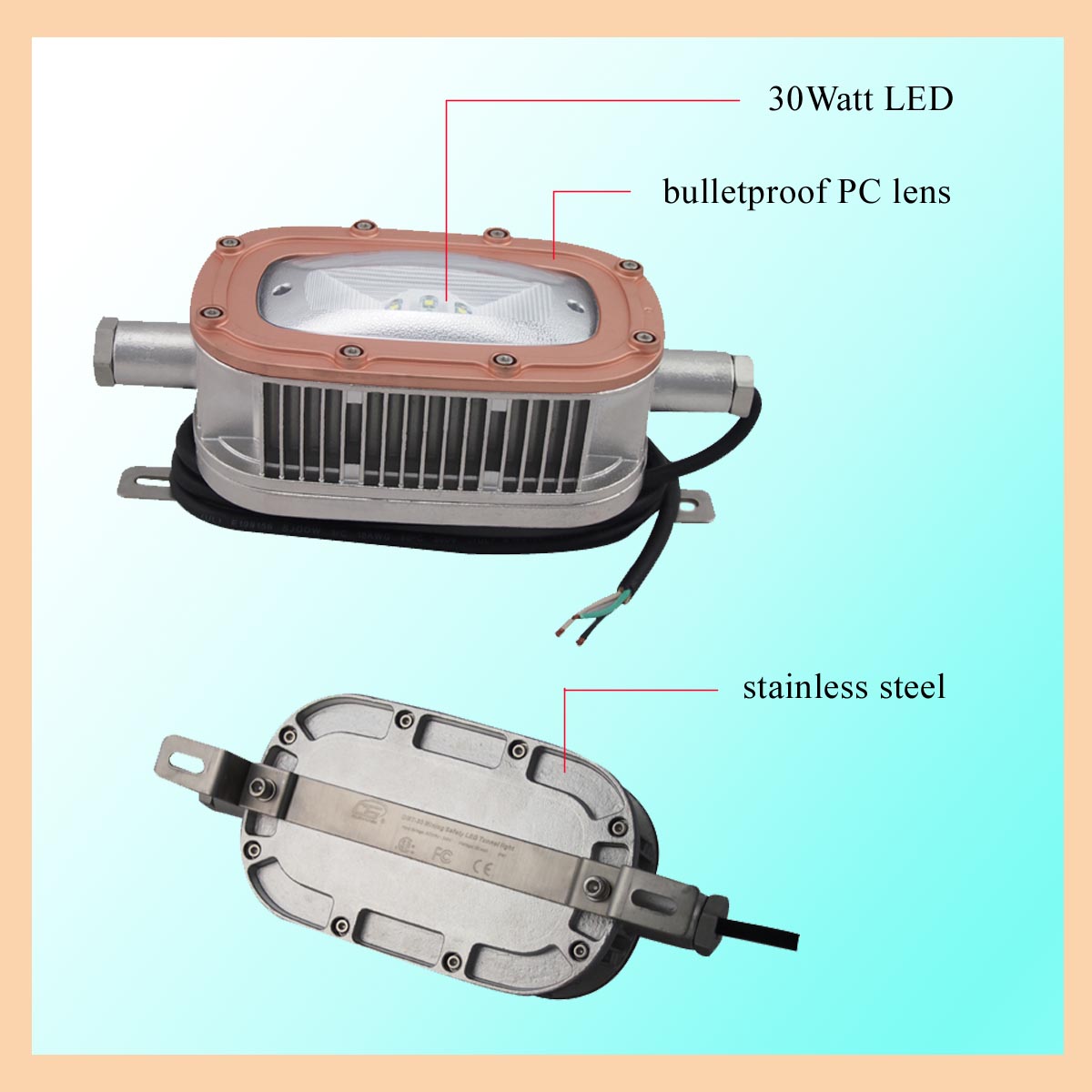6500K Cree Waterproof LED Explosion Proof Light IP67 With High Power LED