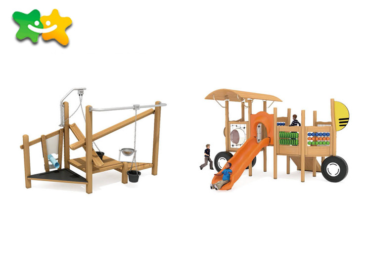 Customized Wooden Playground Slide , Childrens White Wooden Slide Pe Board