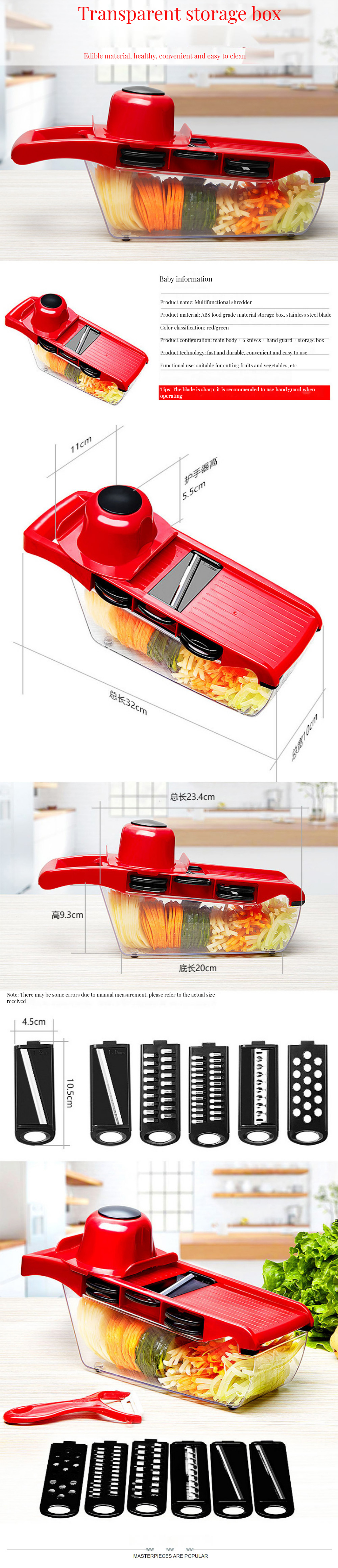 Food Grade Material Multi-functional 16 in 1 Manual Vegetable Cutter for Healthy Meals