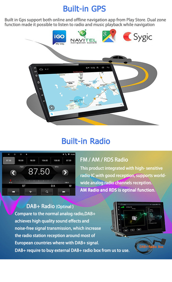 Android 2GB 32GB Car Stereo with GPS WIFI Mirrorlink Navigation Radio for Toyota Camry 2007-2011