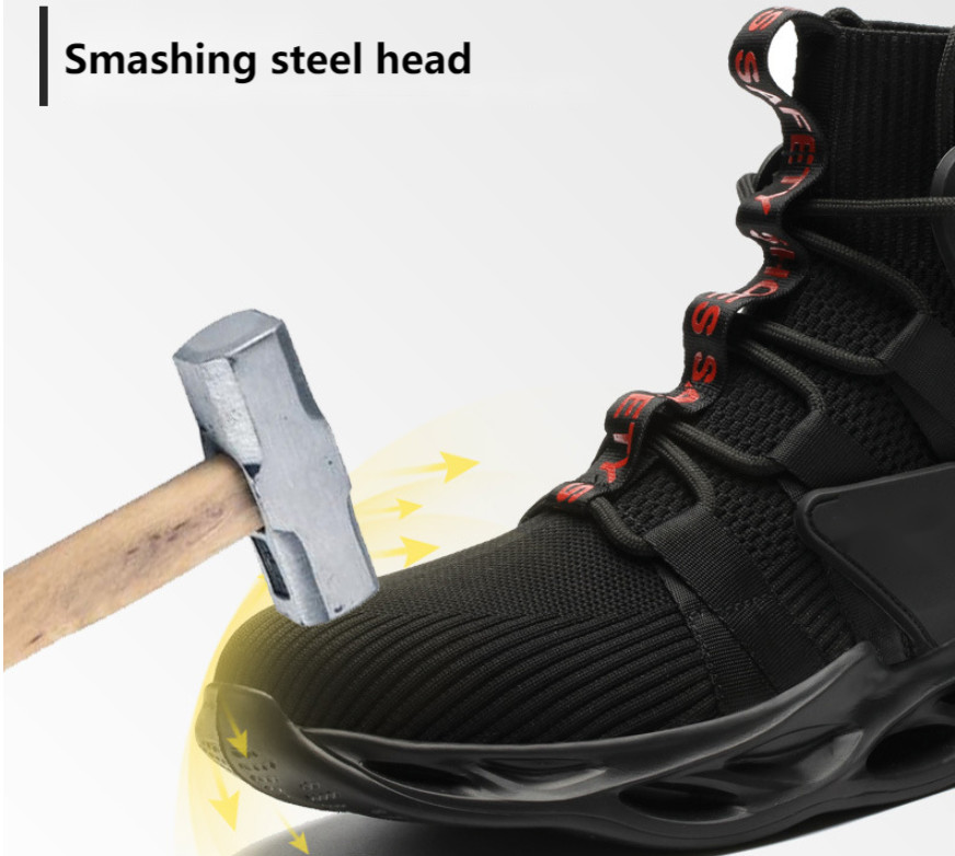 Labor Protection Shoes Men'S Anti-Smash Anti-Puncture Breathable Safety Shoes Mountaineering Wear-Resistant Steel