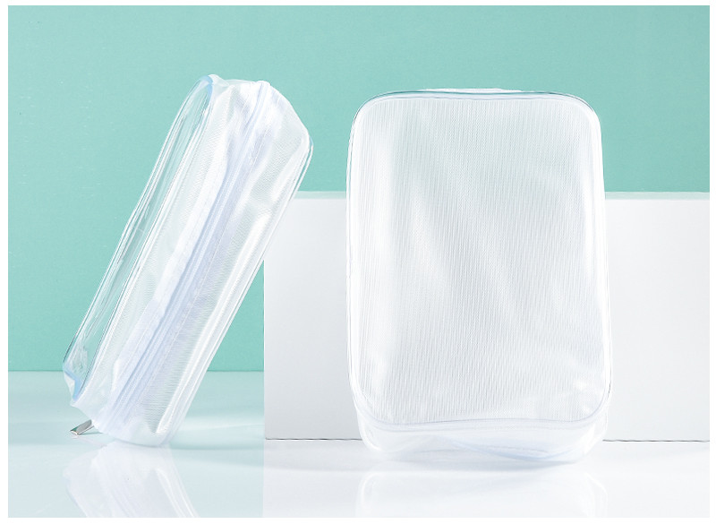 Promotional Clear Frosted Plastic Heat Seal Zipper Makeup Bag