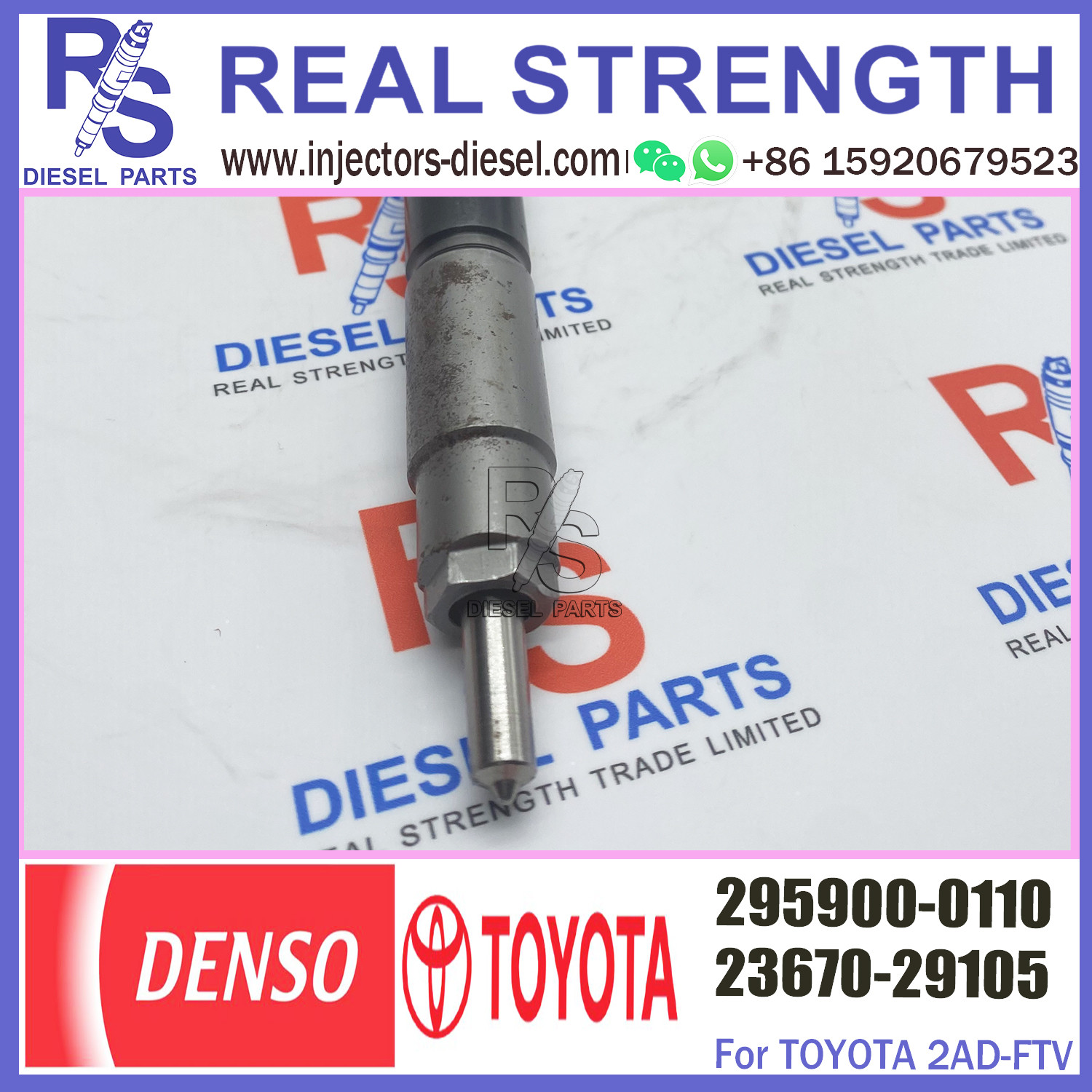 Common Rail Diesel Injector 295900-0110 for TOYOTA 2.2 D4D D-CAT 23670-29105