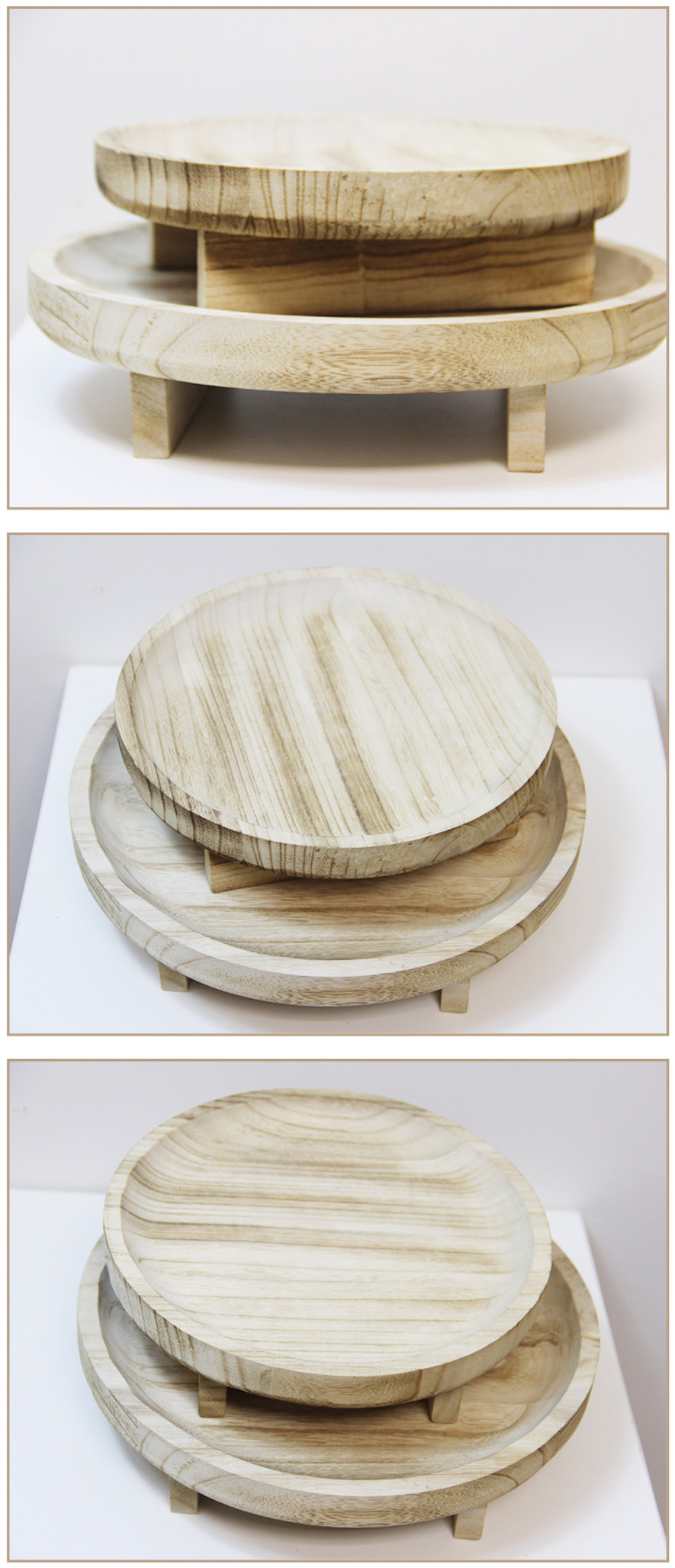 Baking Tools Natural Wooden Display Stool with Handcrafted Design Customizable Options