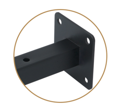 Black Industrial Shelf Brackets for 8 Inch Decorative Floating Shelves 4mm/6mm Thickness