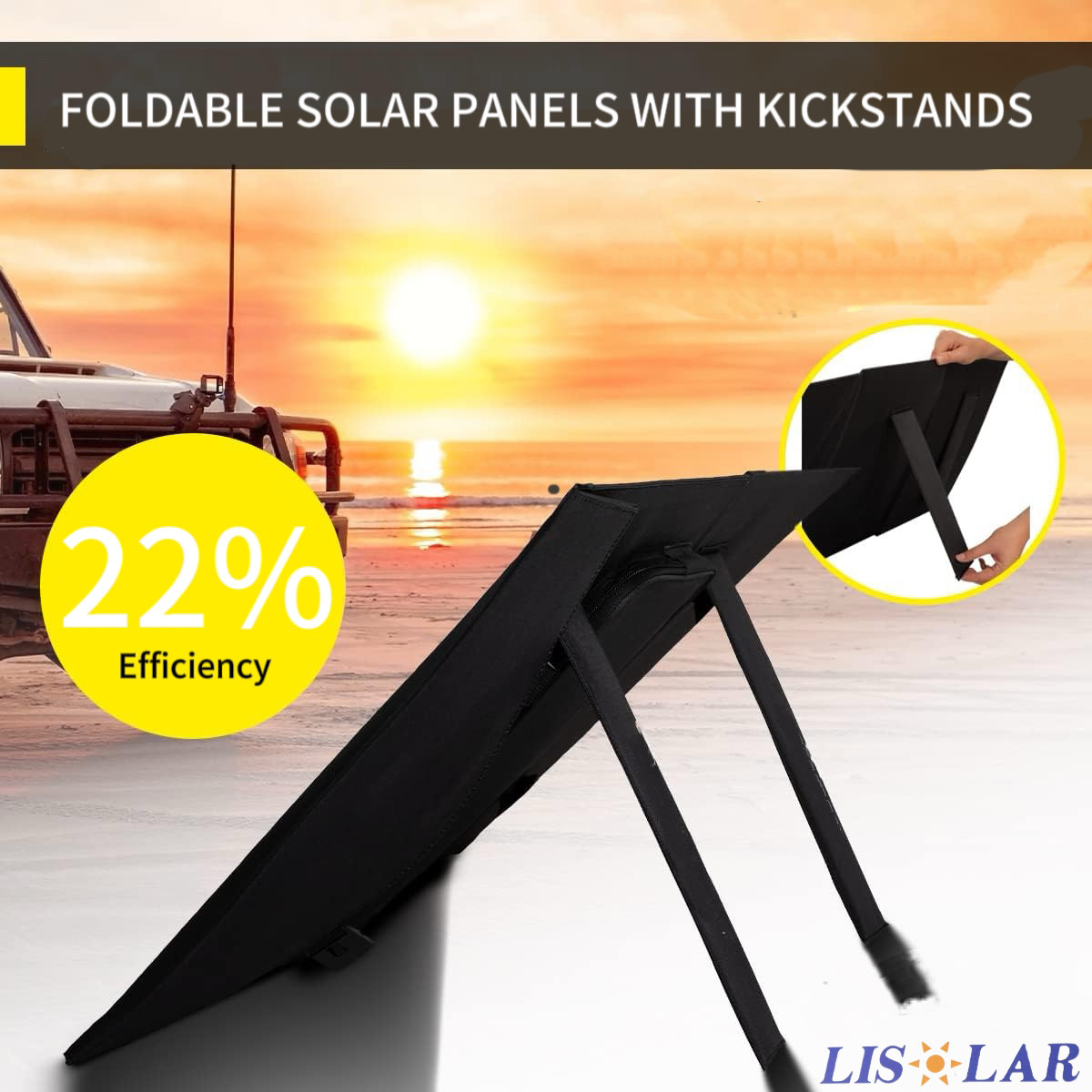 5V 3400 Mah USB Output Solar Folding Bag for On-the-Go Charging in 6-8 Hours Charging Time