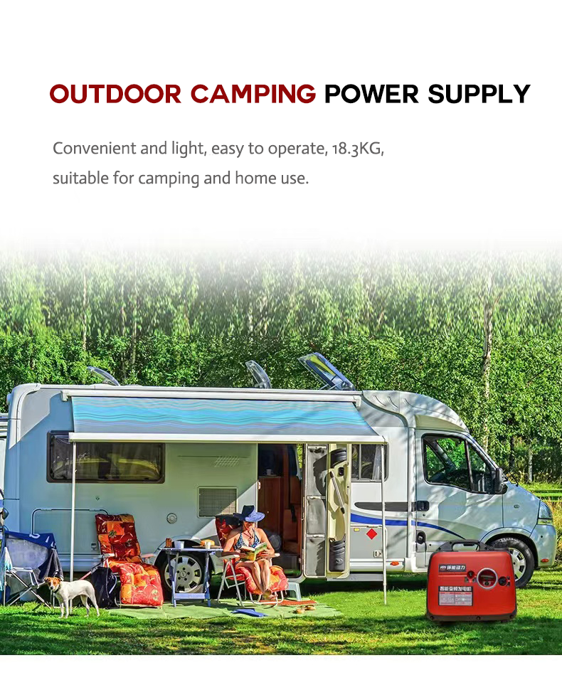 Inverter Gasoline Generator Portable Super Silent Mini Generator 1.2KW Frequency Conversion Generator