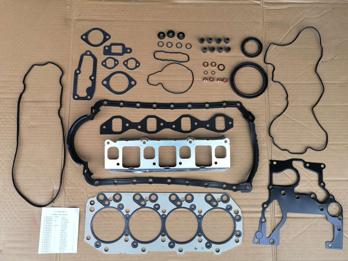High Performance 4JB1 Engine Gasket Set 5878128939 ISUZU NKR Truck Engine