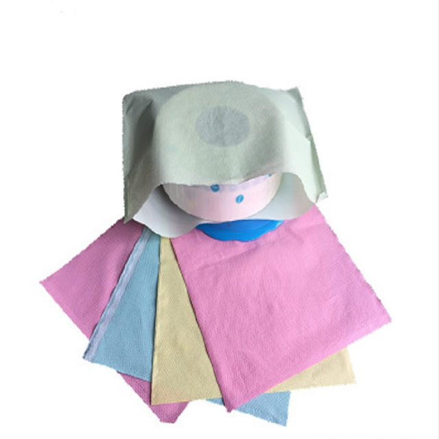 Medical Disposable White Tissue paper + PE film laminated Headrest Cover For Dental