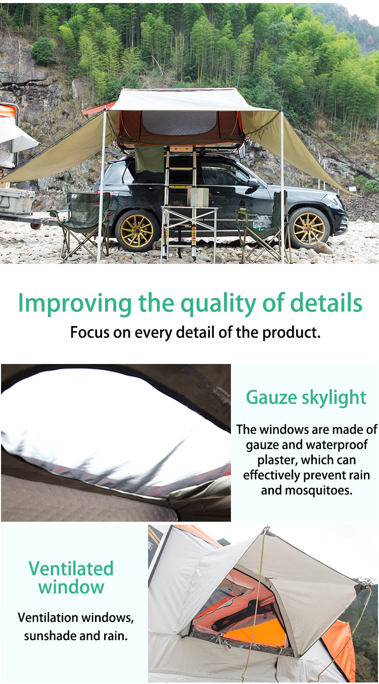 Large Space 4 Men Car 20x20 Hard Case Roof Top Tent