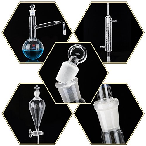 Distiller Distilling To Making Your Own Essential Oil, Moonshine, 3.3 Boro Alcohol Distiller Chemistry Lab Glassware