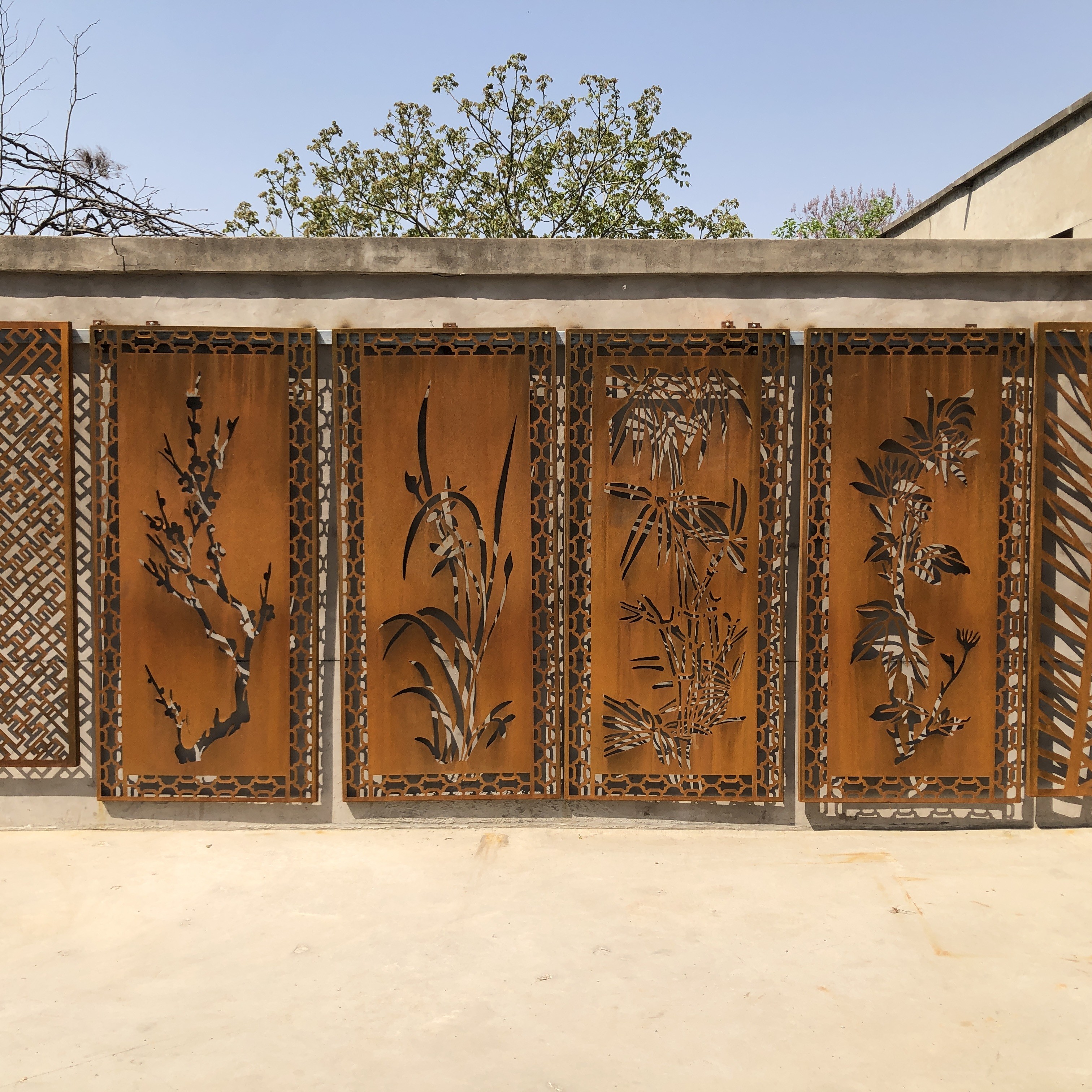 Unique Corten Steel Rusty Decorative Metal Wall Customized