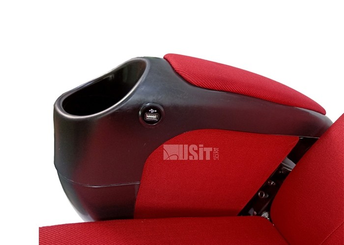 Fabric Upholstery 0.16m³ Movie Theater Seat With USB Charge Port