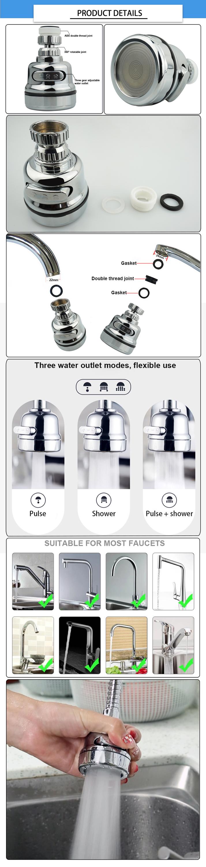 Male M24*1 Female M22*1 360 Degree Water Faucet Aerator