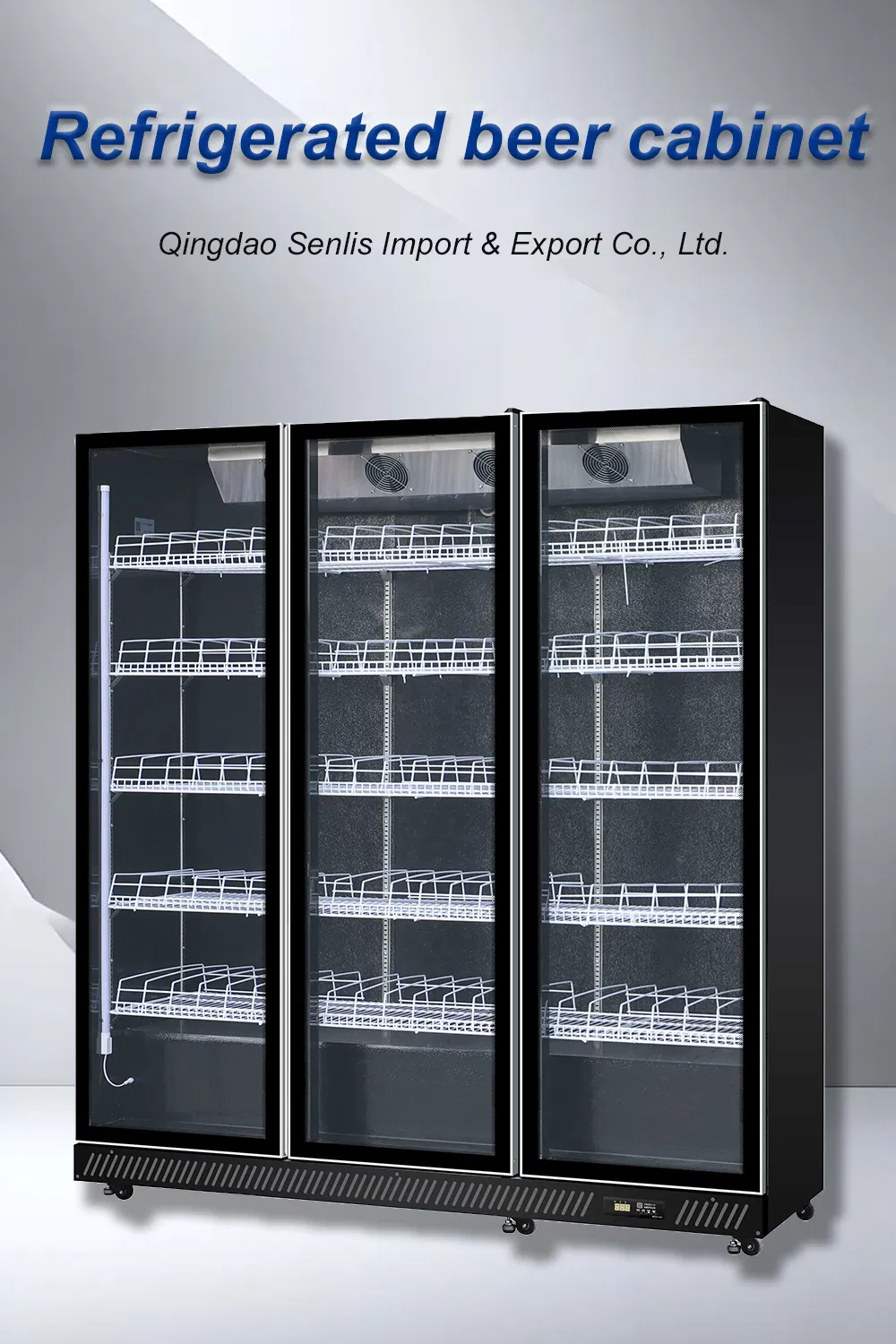 Professional Beer Beverage Refrigerator Enhanced Visibility Design Display Fridge Cooler