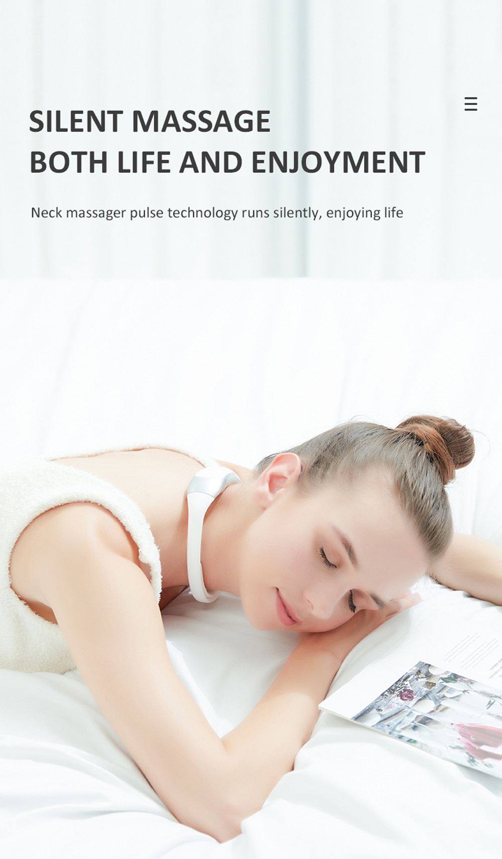 OEM Electric Neck Back Shoulder Warmer Relax Massage Relieve Neck Pain TENS Shiatsu Deep Kneading Mini Neck Massager