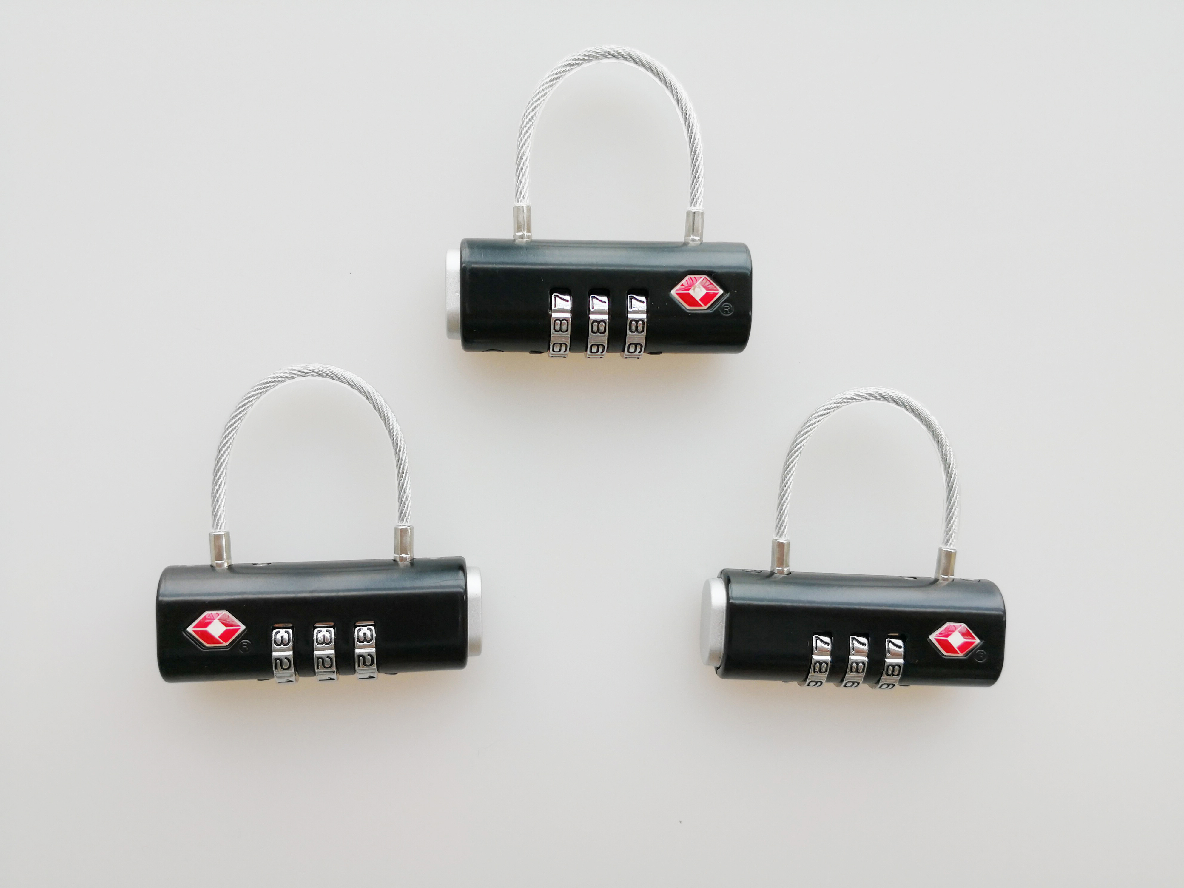 Lightweight TSA Combination Padlock Black Color Durable For Travel Bag