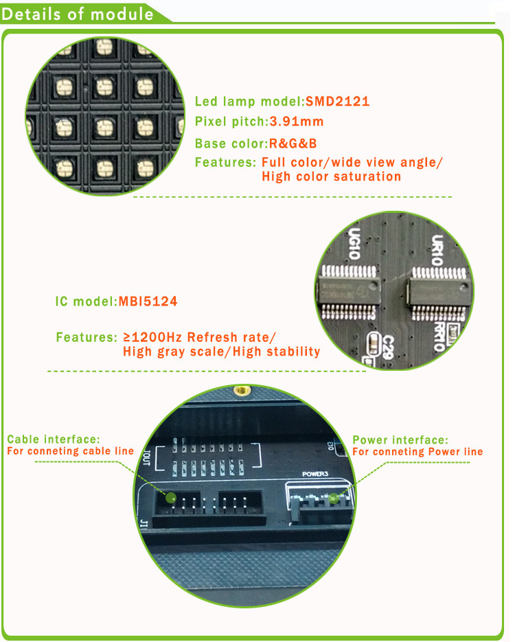 High Refresh Rate Indoor LED Displays P3.91 For Concert / Advertising , Long Life Time