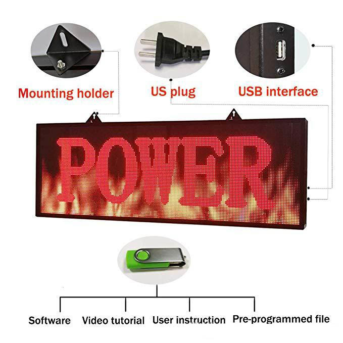 SMD3535 Programmable Outdoor Wifi LED Sign 5000mcd led sign for car window