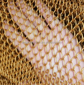 Decorative Spiral Weave Mesh For Architectural Conveyor Belt Metal Woven Mesh For Buildings