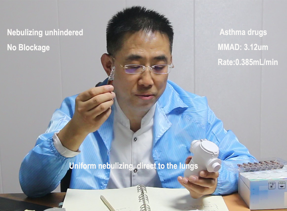 Pediatric Portable Mesh Nebulizer Inhaler 2.6μm - 3.2μm Type C USB Battery