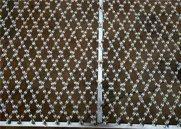 Welded Razor Wire Fence Made By Straight Blade Netting Welded Together