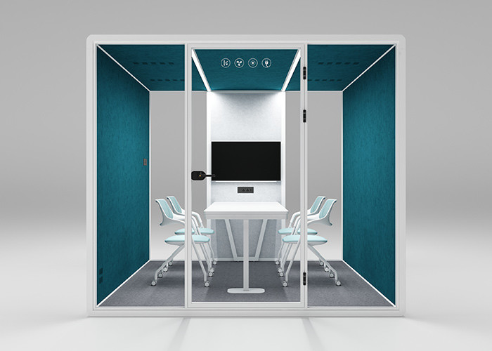Hidden Frame Office Phone Booths Noise Isolation Ventilation System With Furniture