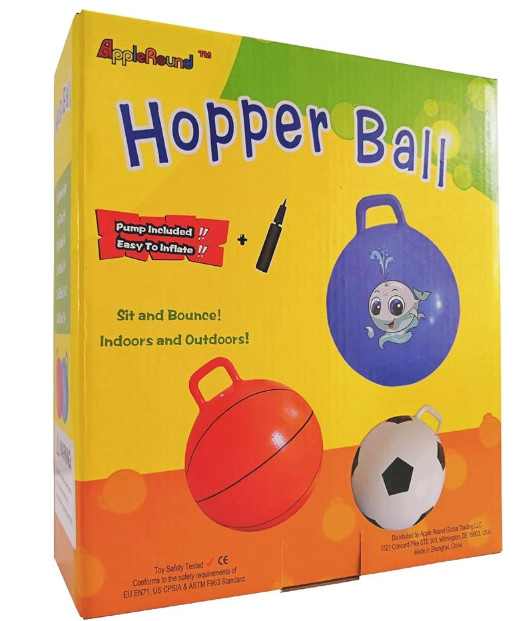 Space Hopper Ball with Air Pump 18in/45cm Diameter Bouncer Hippity Hoppity Hop Ball for Children