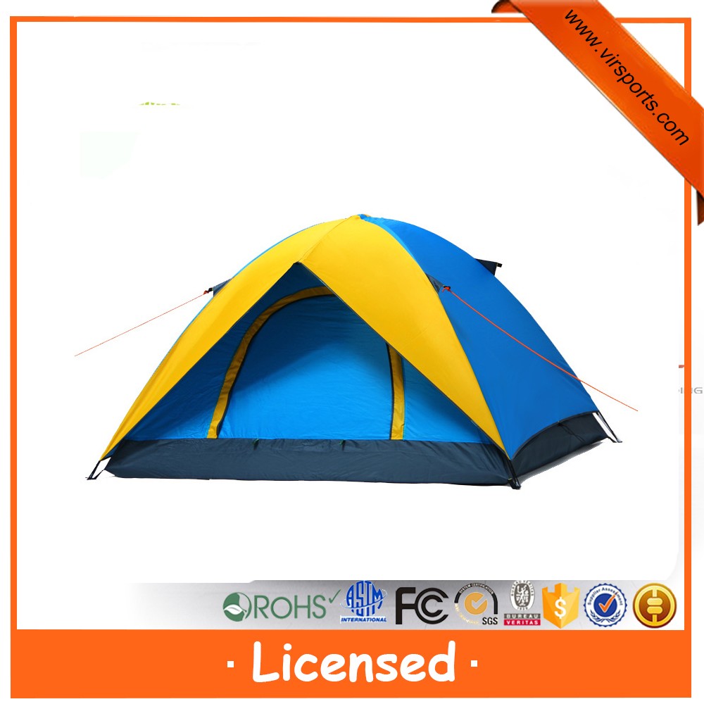 Hot Selling portable 3-4 Person Waterproof Outdoor Camping Tent for trekking and family