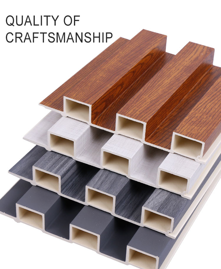 Customized Co Extruded WPC Wood Panel Wall Board Fire Resistant
