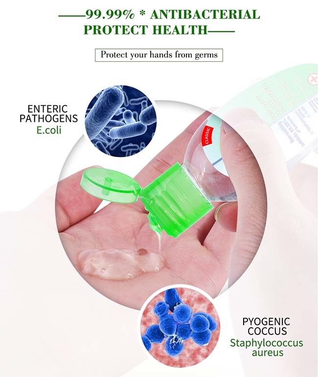 50ml Travel Portable Hand Sanitizer Gel Moisturizing Disinfection Anti Bacteria