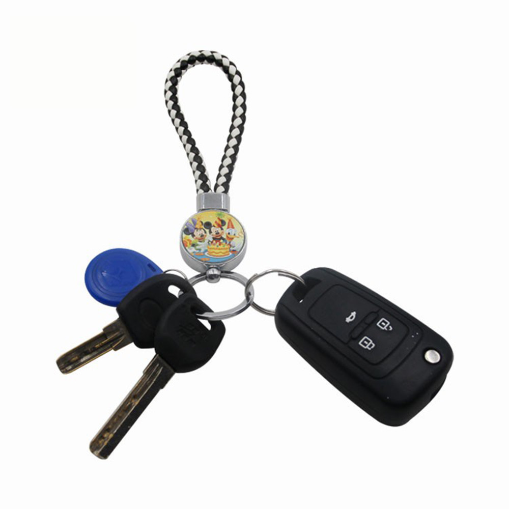 Blank Sublimation Keyrings For Car With Hand Woven Rope Sublimation Personalized Gifts For Photos Printing